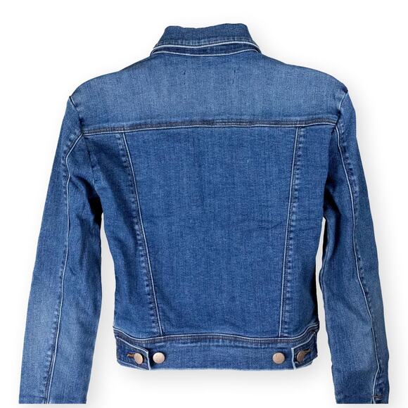 J Brand Harlow Shrunken Blue Denim Jacket XS NWOT - Picture 8 of 9